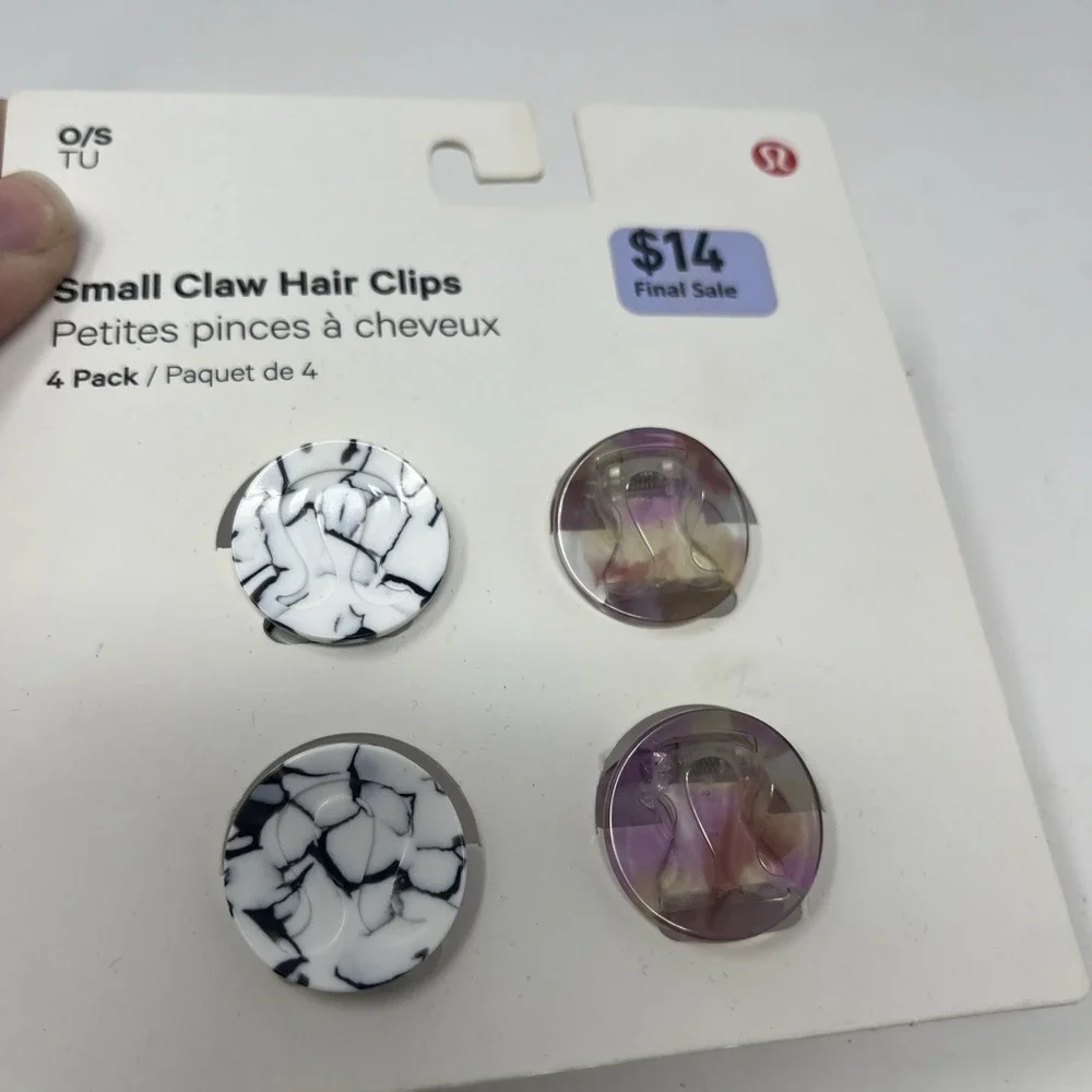 Lululemon Small Claw Hair Clip ONE SIZE 4 Pack NEW